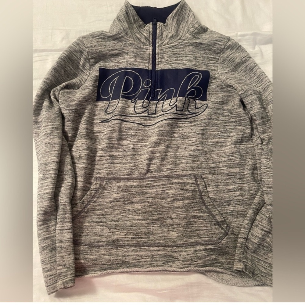 Pink quarter zip sweater